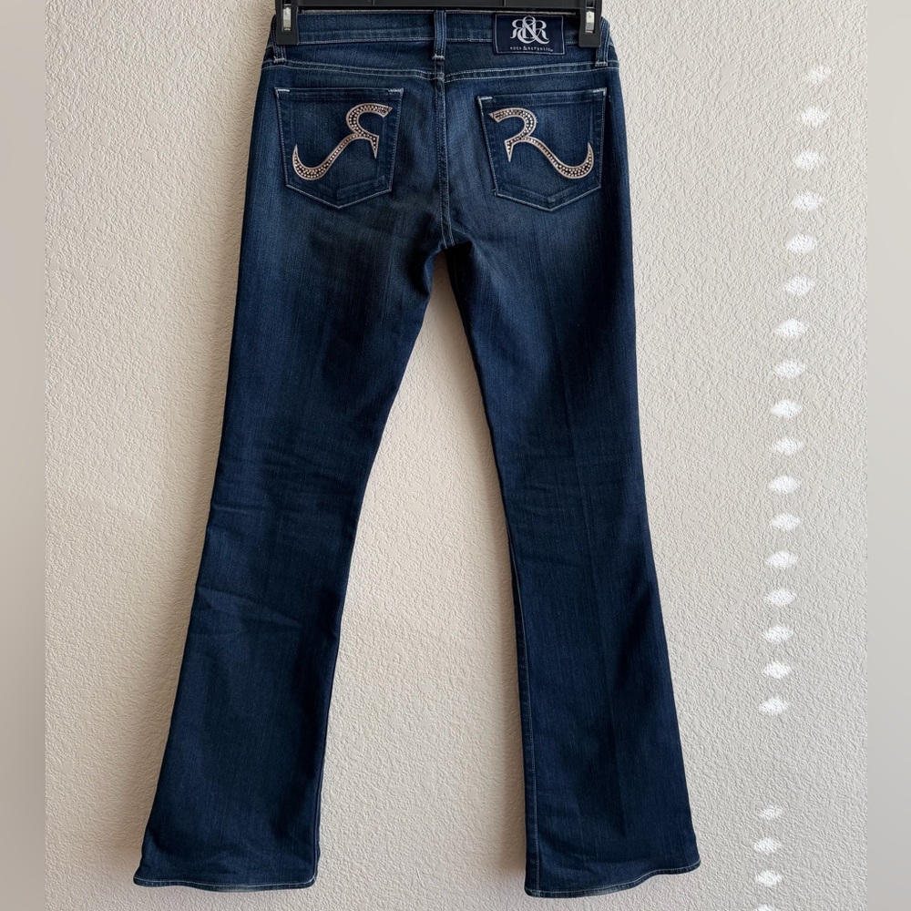 Rock & Republic Kasandra Bootcut Jeans Bling Rhinestone Pockets Size 26